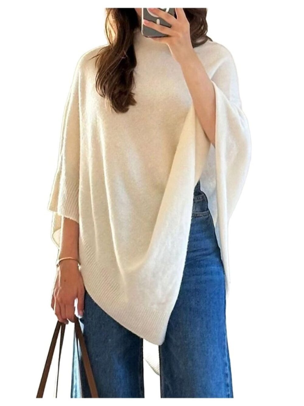 Women's Knit Poncho Sweater Shawl Pullover Cape Wrap Tops